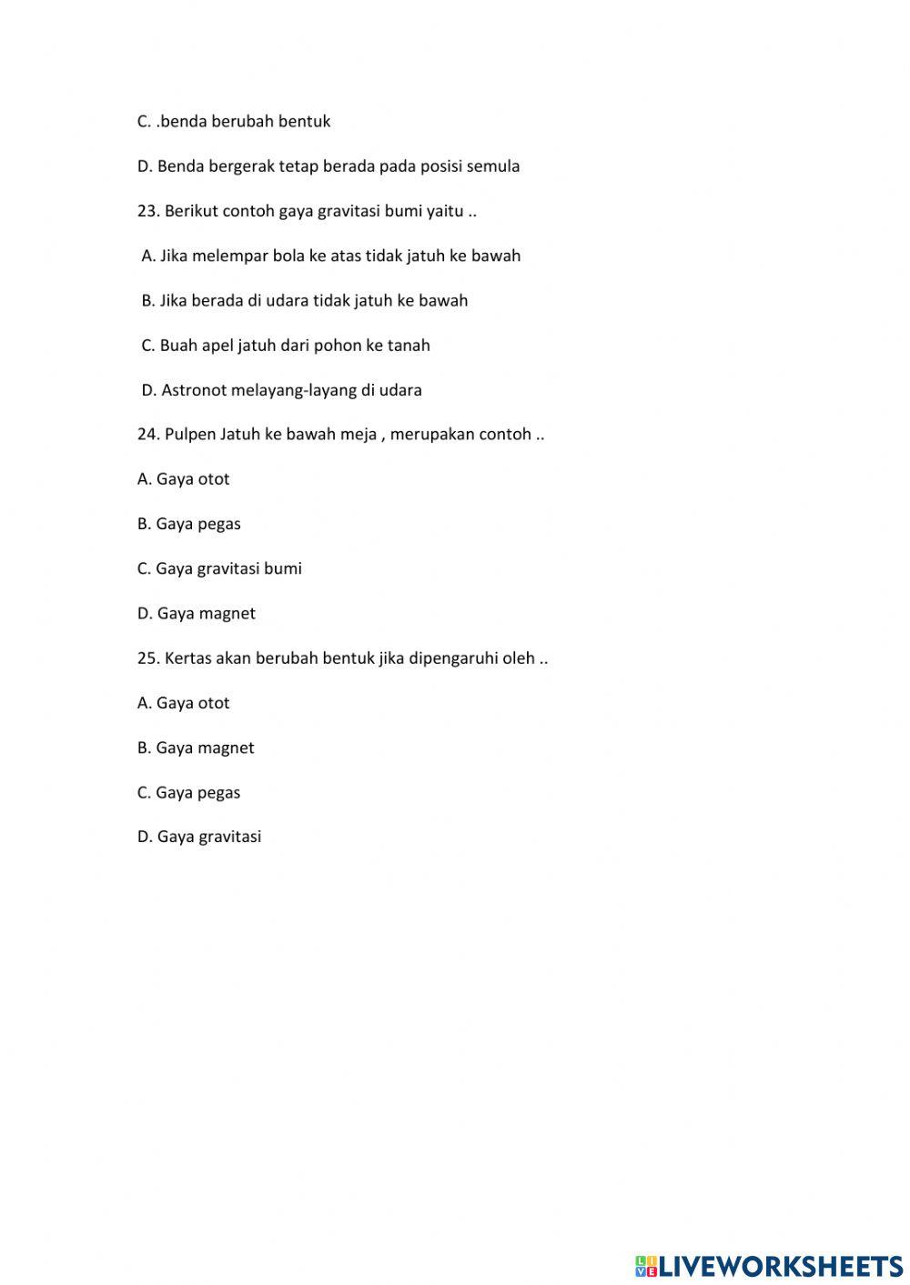 Soal PTS Tema 7 Free Interactive Worksheets 1943343
