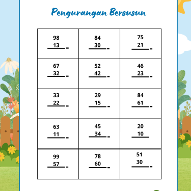 Rahasia Cepat Mahir Matematika 50 Contoh Soal Pengurangan Kelas 2 SD Yang Jarang Diketahui