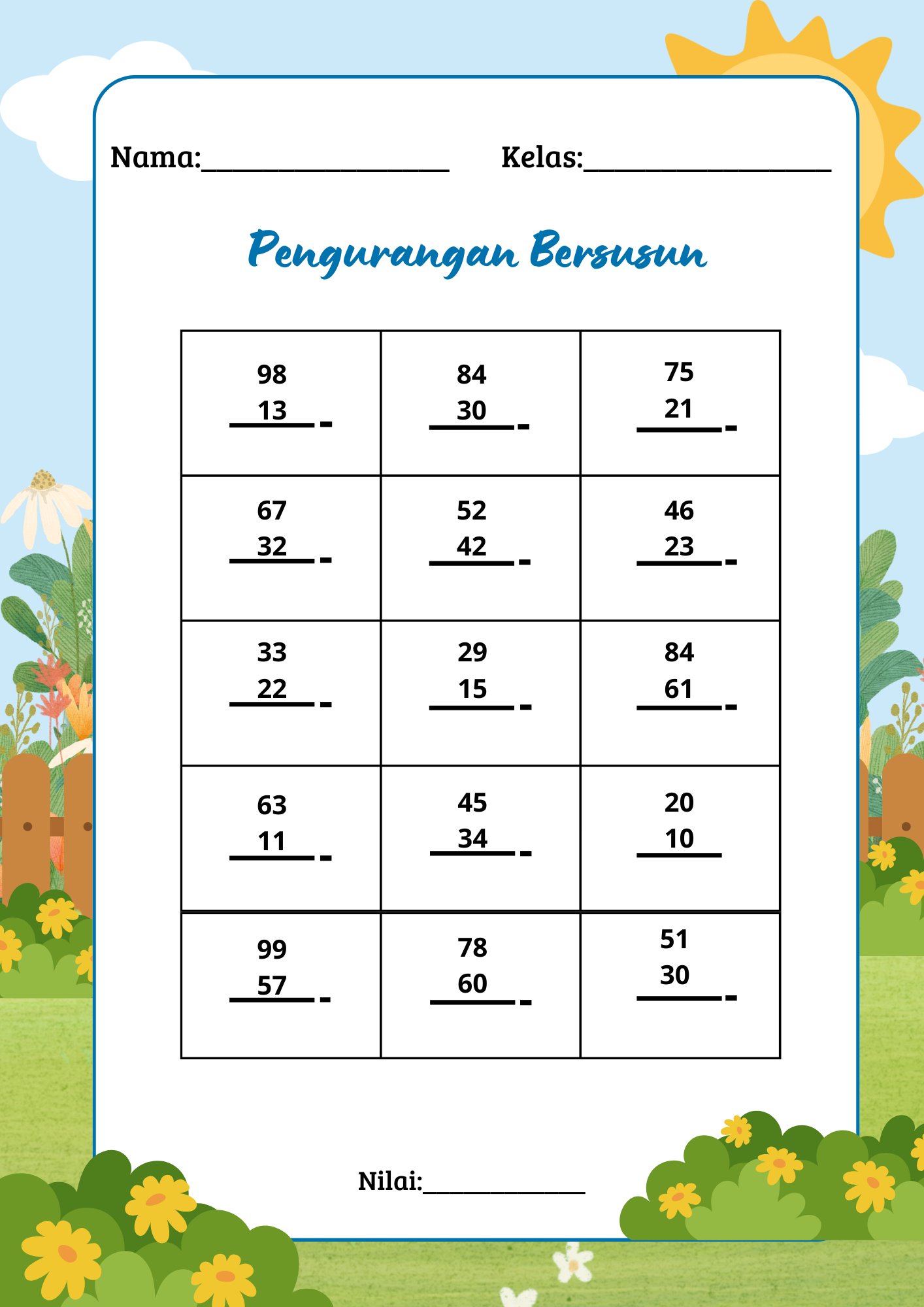 Rahasia Cepat Mahir Matematika 50 Contoh Soal Pengurangan Kelas 2 SD Yang Jarang Diketahui