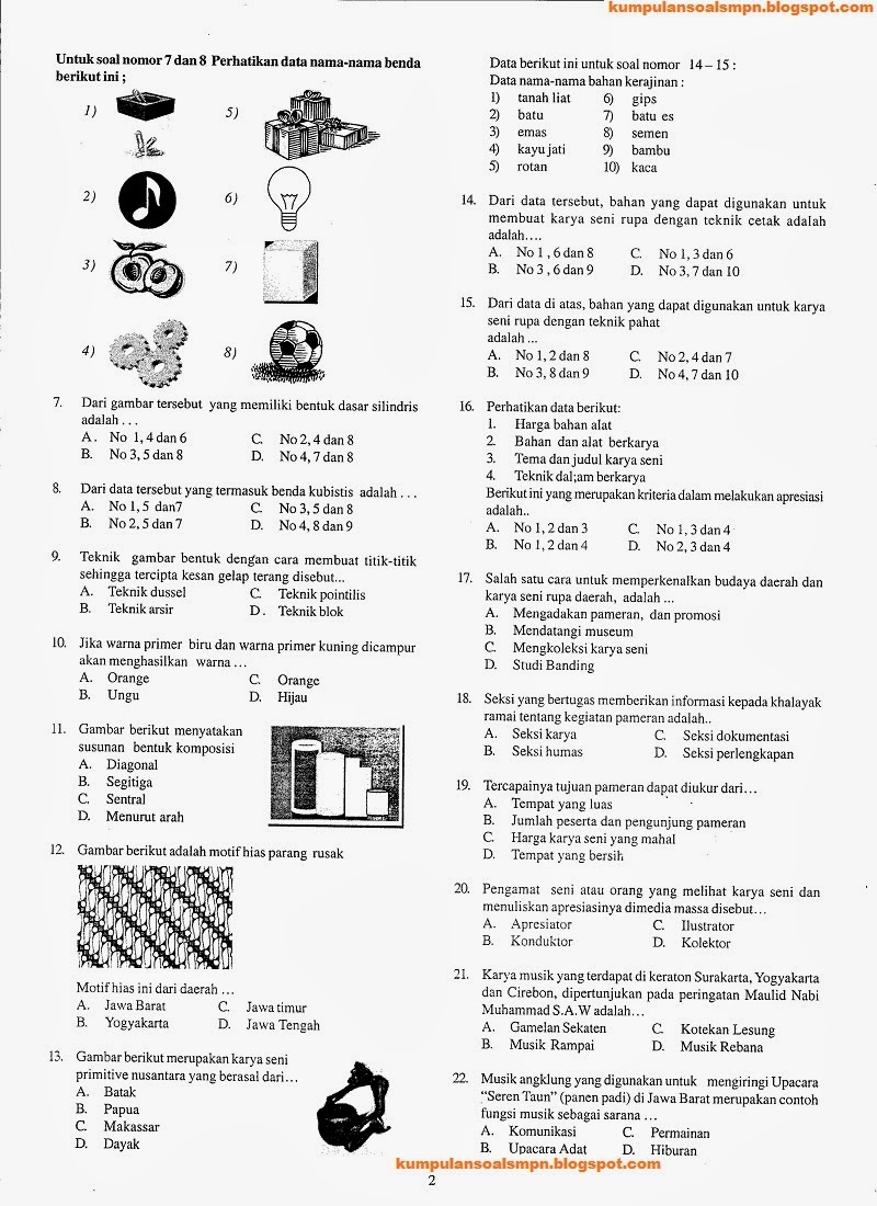 Soal Sbk Kelas 9 Semester 2 Dalchaebi