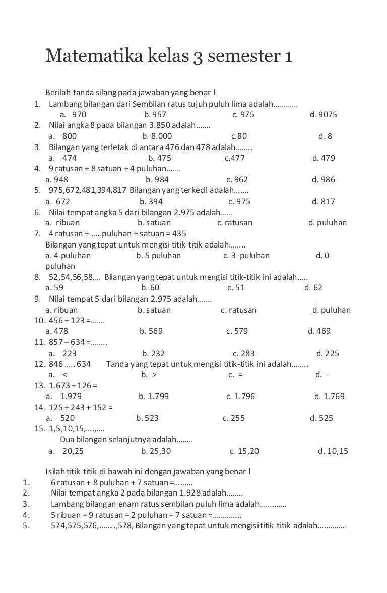 3 Fakta Mengejutkan Soal Ujian Matematika Kelas 3 Semester 1 yang Ternyata Mereproduksi Kuasa di Sekolah