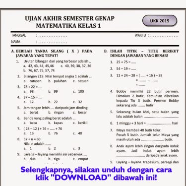 5 Contoh Soal Matematika Kelas 4 Semester 1 yang Wajib Dikuasai Siswa