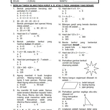 5 Contoh Soal UTS Matematika Kelas 4 Semester 2 Kurikulum Merdeka yang Wajib Dikuasai