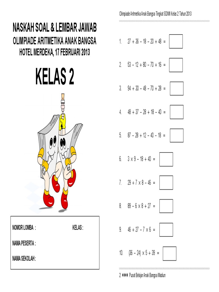5 Fakta Tersembunyi Soal Olimpiade Matematika SD Kelas 2 PDF yang Jarang Diketahui