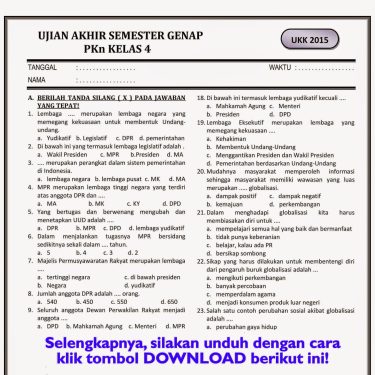 5 Kisi Kisi Soal UTS PKN Kelas 4 Semester 1 yang Wajib Dikuasai Siswa Tahun 2026