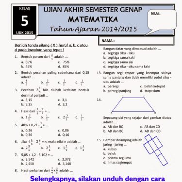 5 Soal Matematika Kelas 9 Semester 1 yang Wajib Dikuasai Sebelum STS 2026 Ternyata Sering Keluar