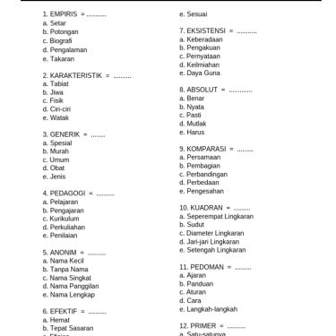 Belajar Sinonim Makin Seru 5 Contoh Soal Sinonim Kelas 2 SD yang Wajib Dikuasai