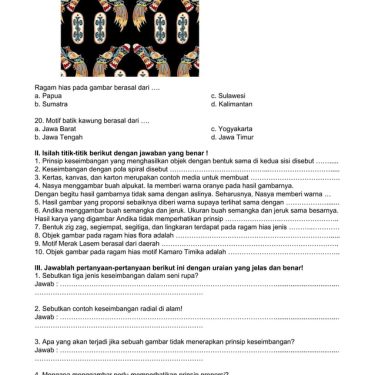 7 Contoh Soal Seni Rupa Kelas 5 Semester 2 Kurikulum Merdeka yang Sering Muncul di Ujian Akhir