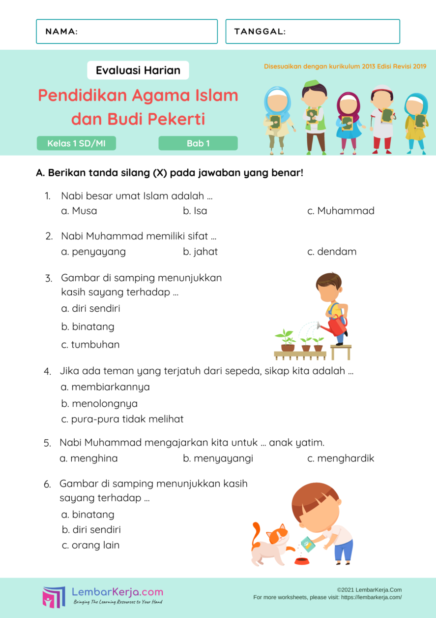7 Rahasia contoh soal ulangan harian sd kelas 1 agama semester 1 yang wajib diketahui