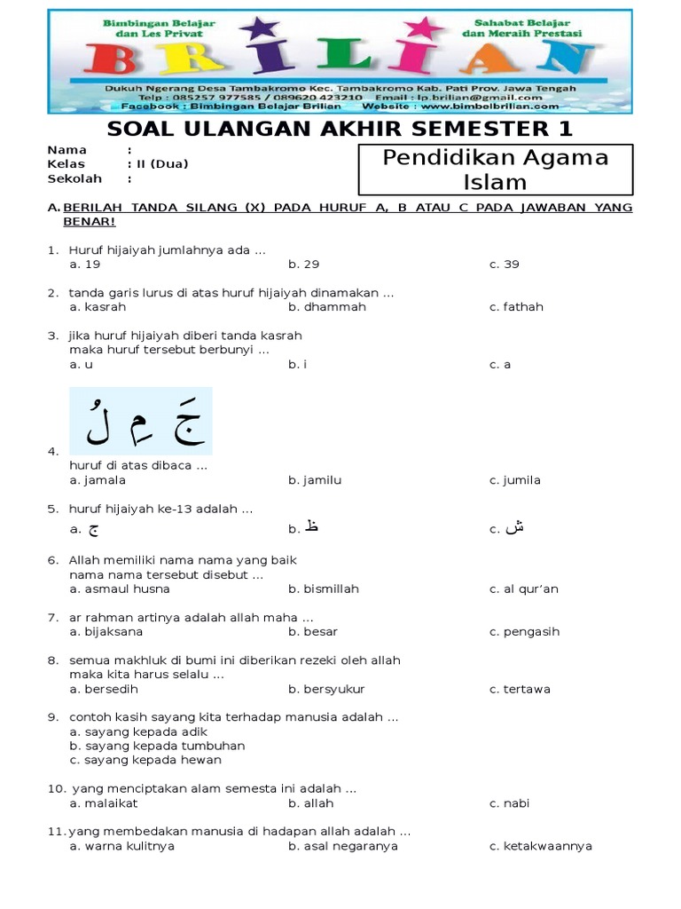 Ternyata Ini Dia Contoh Soal UKK Agama Islam Kelas 2 SD 2016 yang Wajib Siswa Latihan Sebelum Ujian Kenaikan Kelas