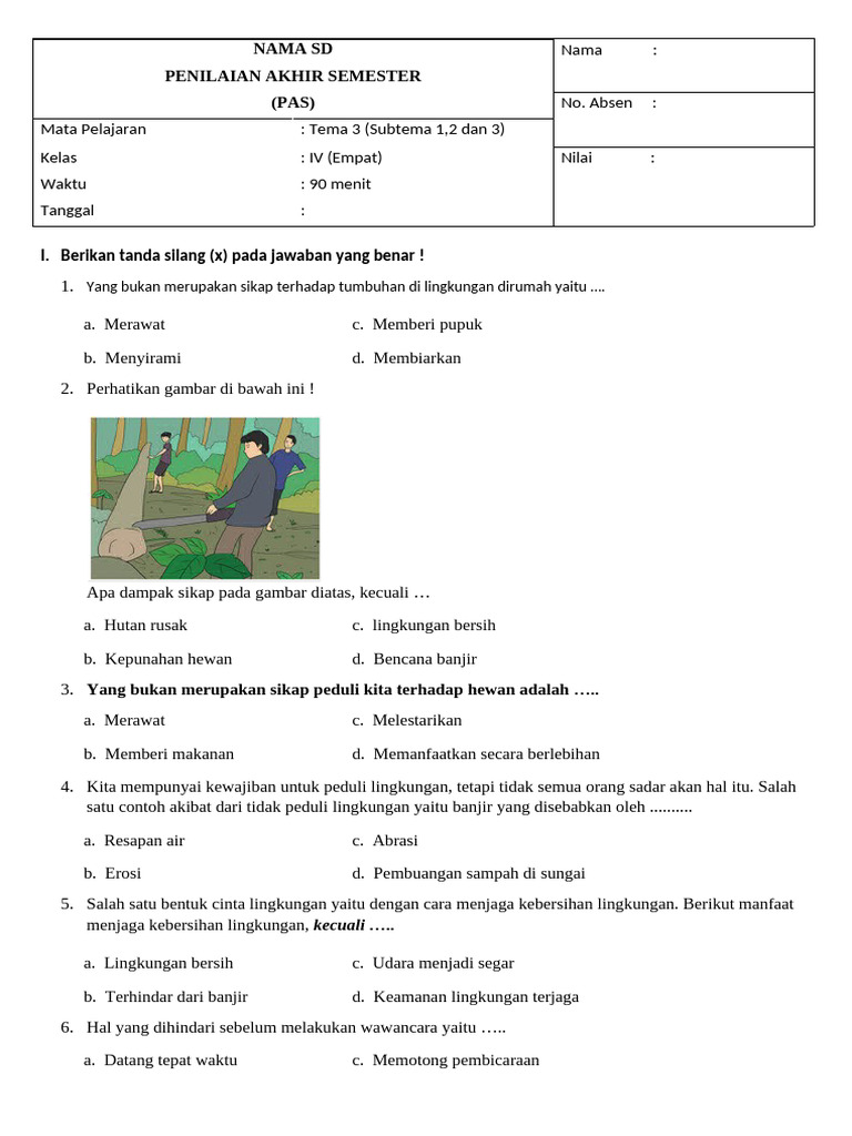 Rahasia Lulus Ujian dengan Contoh Soal Tematik Kelas 4 SD Tema 3 yang Wajib Tahu