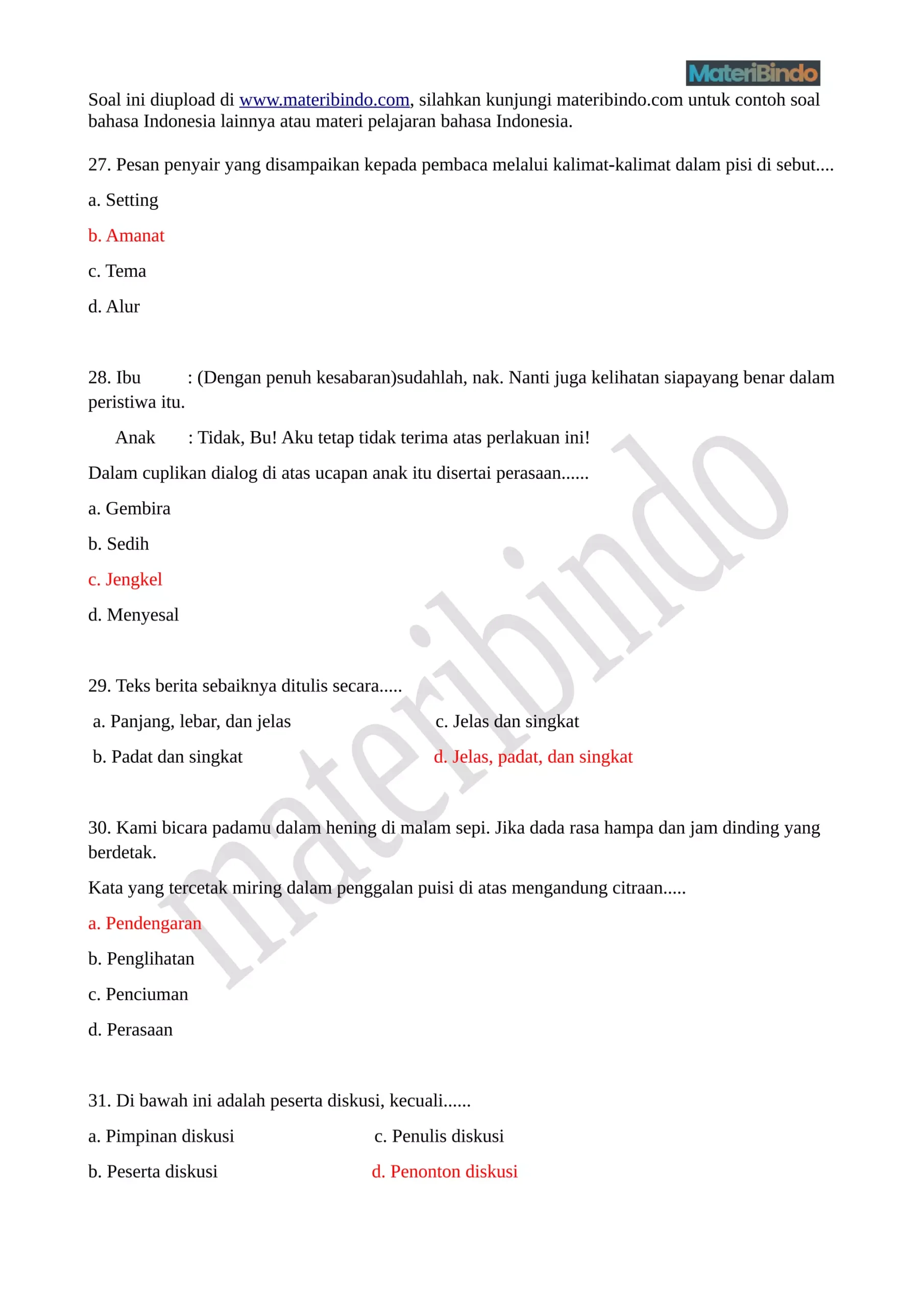 Rahasia Lulus dengan Nilai Sempurna Lewat Contoh Soal UKK B Indonesia Kelas 8 Semester 2